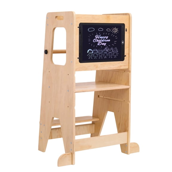 Safe & Sturdy Toddler Step Stool – 3-Level Height Adjustment, Anti-Slip Base, Holds 150 lbs (Kitchen & Bath)
