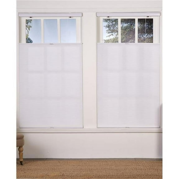 Safe Styles  Cordless Light Filtering Top Down Bottom Up Shade  - White - 32 x 64 in.