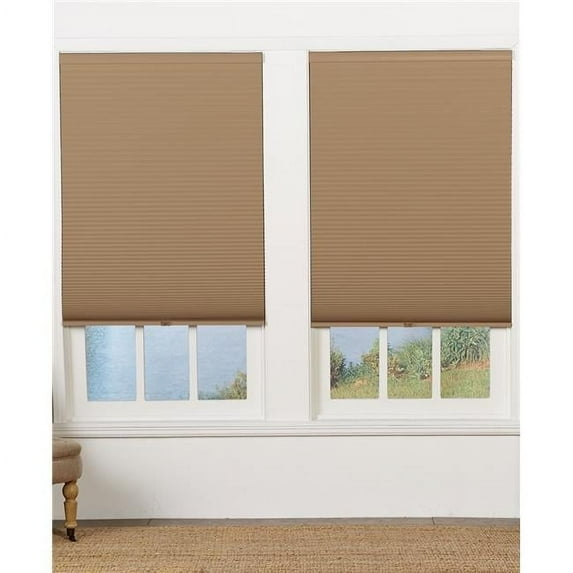 Safe Styles UBE29X72LT Cordless Blackout Cellular Shade, Latte - 29 x 72 in.