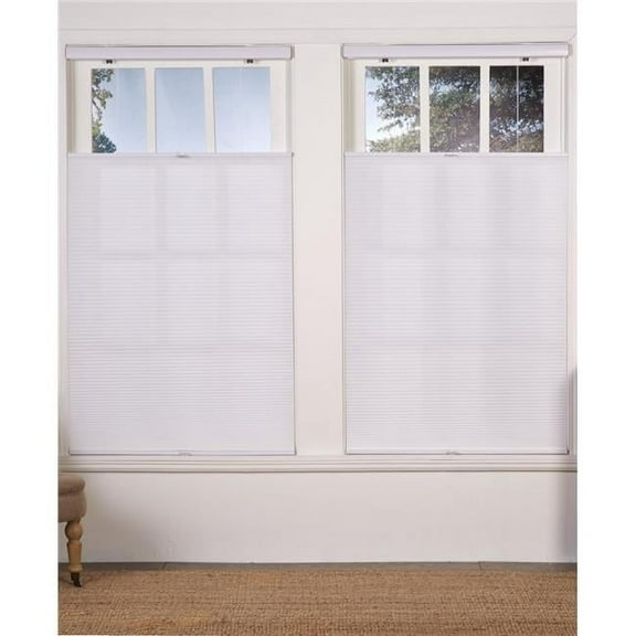 Safe Styles UBG60X72PO Cordless Light Filtering Top Down Bottom Up Shade, White - 60 x 72 in.