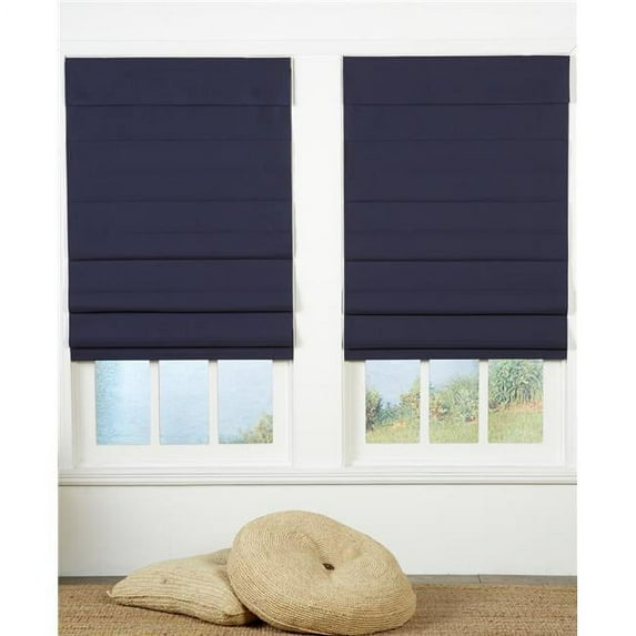 Safe Styles UBQ50X72NV Cordless Roman Shade, Navy - 50 x 72 in.
