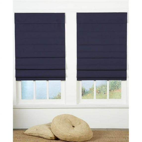 Safe Styles UBQ59X72NV Cordless Roman Shade, Navy - 59 x 72 in.