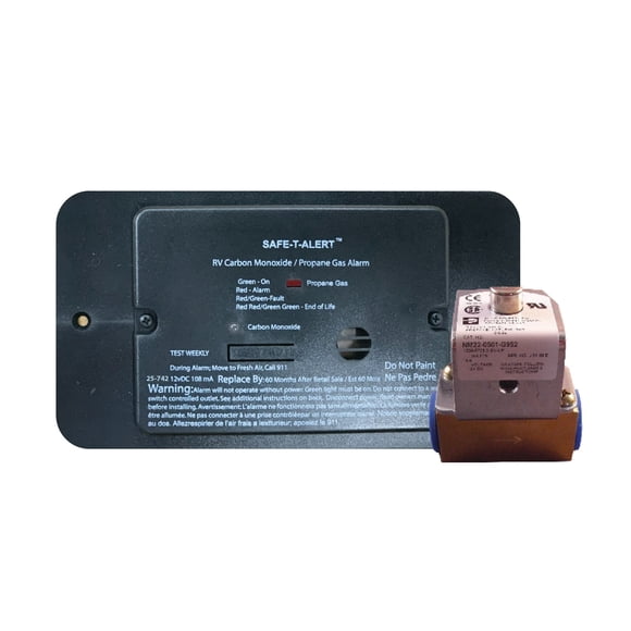 Safe-T-Alert Combo Carbon Monoxide Propane Alarms Flush Mount - Black [35-742-BL] main image 1