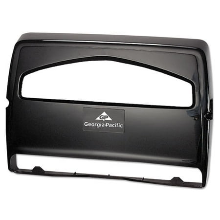 Safe-T-Gard Toilet Seat Cover Dispenser, Half-Fold, 16.38 X 2.5 X 11.75, Black | Bundle of 2 Each