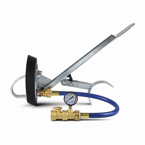 Safe-T-Seal TTMP-6WF Test Tee Mechanical Plug with Water Fill Feature and Air Gauge, 6 Inch