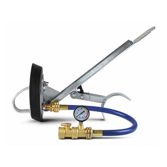 Safe-T-Seal TTMP-6WF Test Tee Mechanical Plug with Water Fill Feature and Air Gauge, 6 Inch