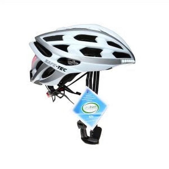 Safe Tec Bluetooth Helmet White/Silver Medium