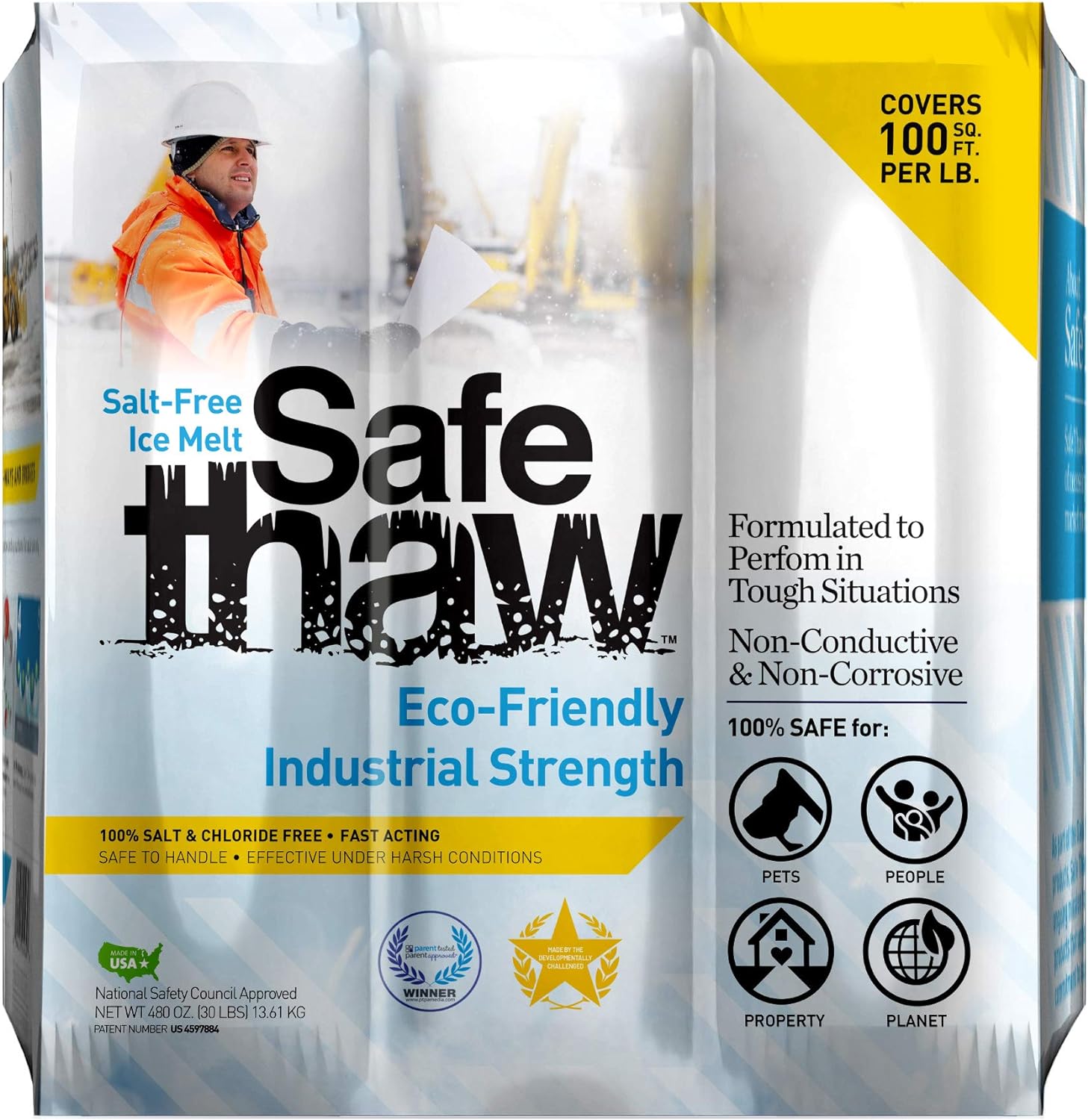 Safe Thaw Industrial Strength 100 Salt/ChlorideFree, Pet/PawSafe