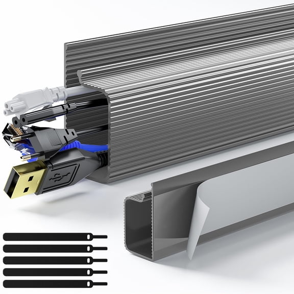 Safe Tidy Cable Management Solution, Protect with Home Office Cable Management Under Desk, Cable Organizer, Cable Management