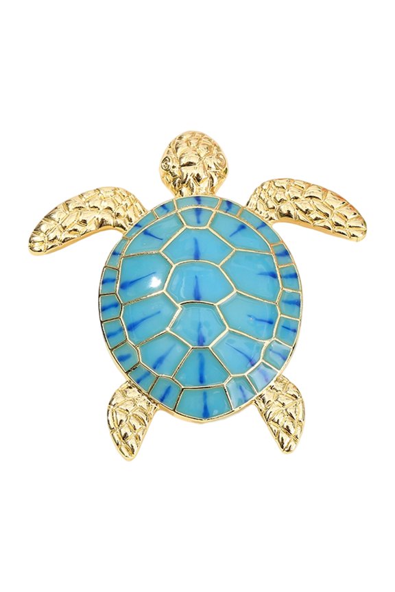 Safe Tortoise Lapel Pin Sophisticated Carved Texture Jewelry Brooch For Gift Giving Special Social Gathering