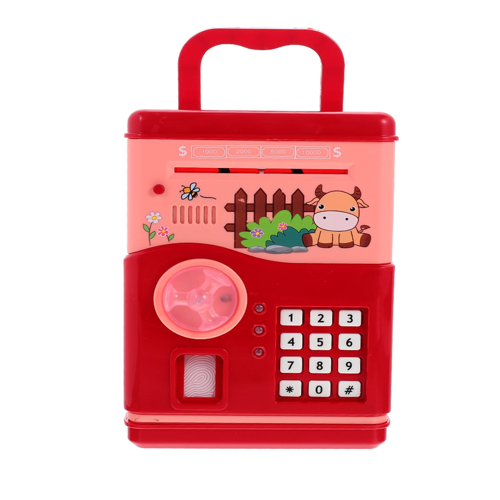 Safe Toy Cartoon Design Piggy Bank Kids Toys Plastic Fingerprint Box