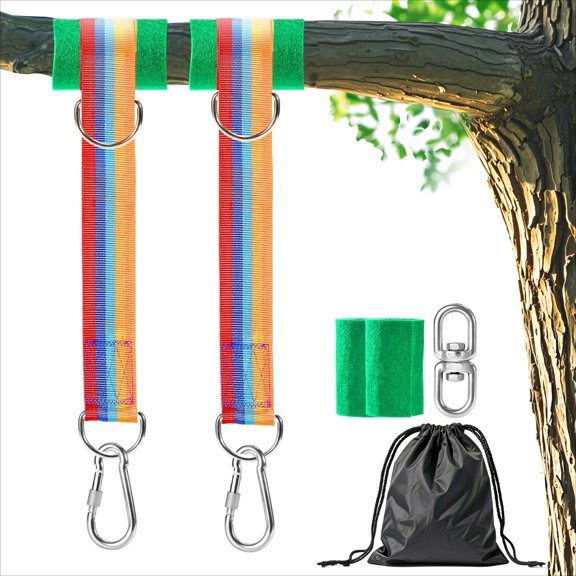 Safe Tree Swing Hanging Straps Kit, 3FT/10FT/15FT/20FT, Heavy Duty Holds 5500LBS Extra Long Adjustable Tree Swing Straps, Easy & Fast Way to Hang Any Swing or Hammock