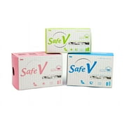 Safe V Sanitary Napkin 3 Pack Natural Cotton with Active Oxygen, Negative Ion, Ultra Thin, High Absorbency, Leak-Proof, Chlorine Free