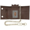 thumbnail image 1 of J.T.C RFID Blocking Leather Trifold Chain Wallet with Keychain for Men, Safety Snap Closure and Zip Pocket, 1 of 6
