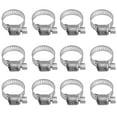thumbnail image 1 of Safe and Affordable Tools Clearance, Furenl 12 Pack Hose Clamps Stainless Clamps Worm Gear Hose Clamp Miniature Powerseal Wormdrive Kit, Silver, 1 of 4