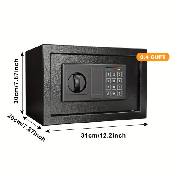 Safe and Lock Box Digital Electronic Security Keypad Black Safe Box for Home Office Travel Business Use
