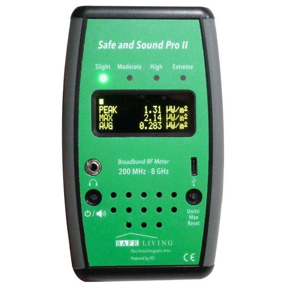 Safe and Sound PRO II RF Meter 200MHz - 8GHz - Perfect for Measuring Cell Phones, WiFi, Smart Meters, 1 Count