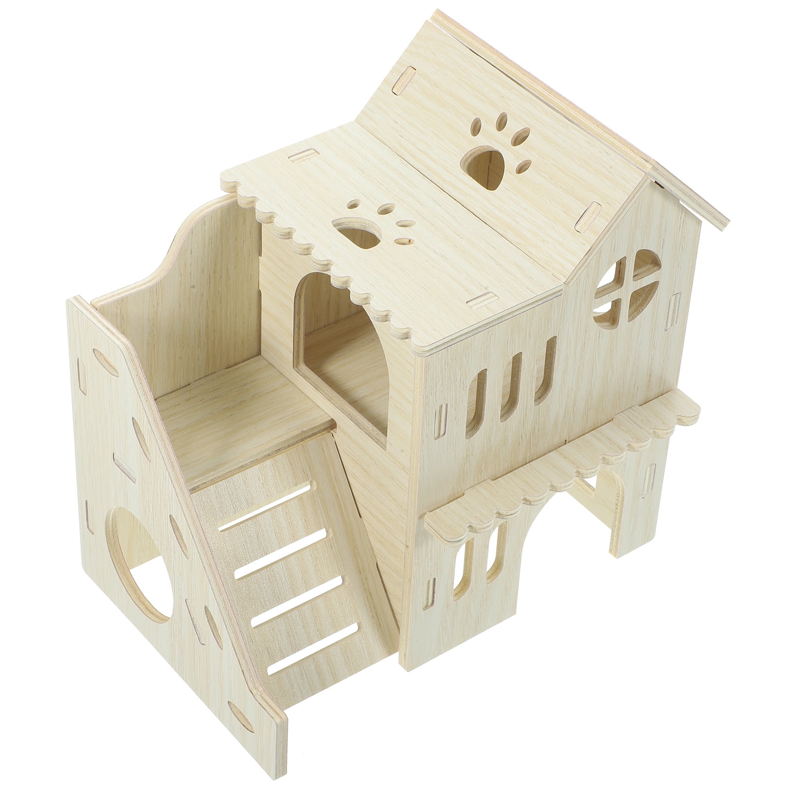 Safe for Pets Home Rat Hideout Hamster House Wooden Hideouts Guinea Pig