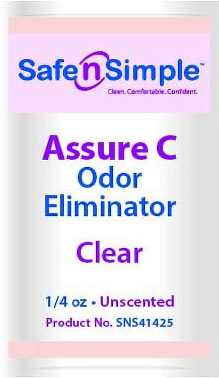 Safe n' Simple Assure C Odor Eliminator Clear, 1/4 oz Travel Packet Each SNS41425