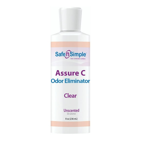 Safe n' Simple Assure C Odor Eliminator Clear, 8 oz. Bottle - RRSNS41408