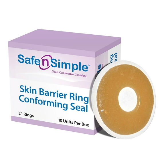 Safe n Simple Moldable, Standard Wear Skin Barrier Ring Adhesive without Tape No Flange 10 per Box SNS684U2