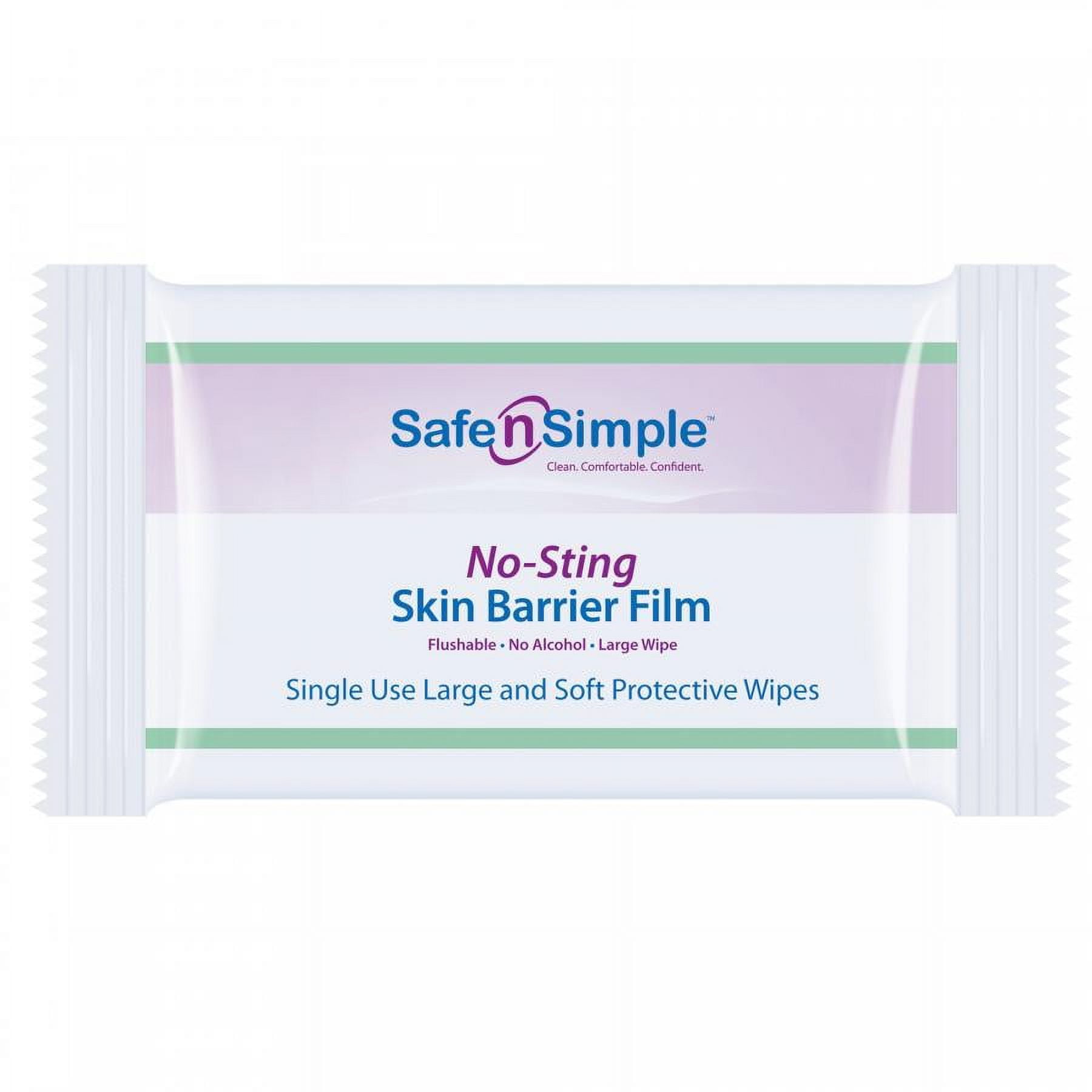 Safe n' Simple No-Sting Skin Barrier Wipe, Large, 5 x 7 Inch, 600 Count