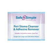 SAFE N SIMPLE Safe n' Simple Peri-Stoma Adhesive Remover Wipe - 1 wipe/packet - 5 packets/box