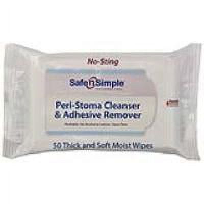 SAFE N SIMPLE Safe n' Simple Peri-Stoma Cleanser & Adhesive Remover Wipes Alcohol-Free 50 Count