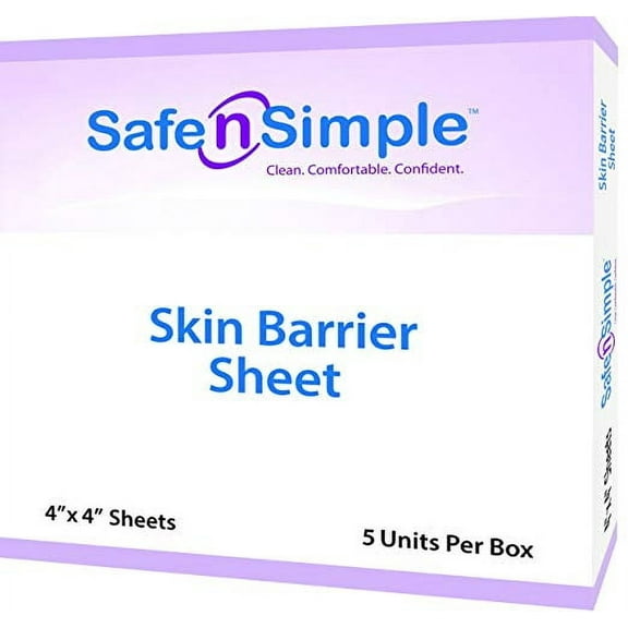 Safe n' Simple Skin Barrier Sheet, 4 Inch x 4 Inch, 5 Count - RRSNS21605
