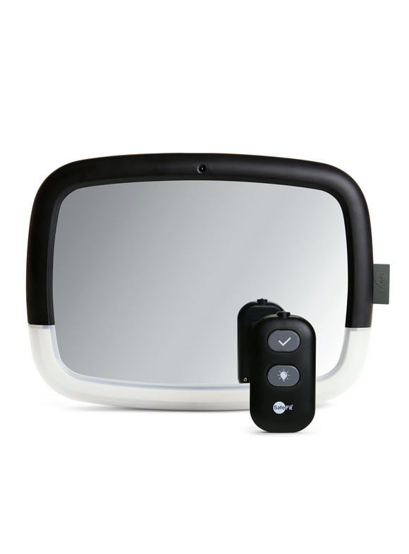 SafeFit® Lighted Pivot Infant Car Mirror, Crash-Tested, Black, Unisex