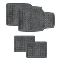 SafeGuard Carpeted Charcoal Squares Universal Fit Needlepunch Car Floor Mats 4 pack