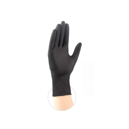 Food Handler Safe Hand - M2650026 - Medium Powder Free Black Nitrile Gloves