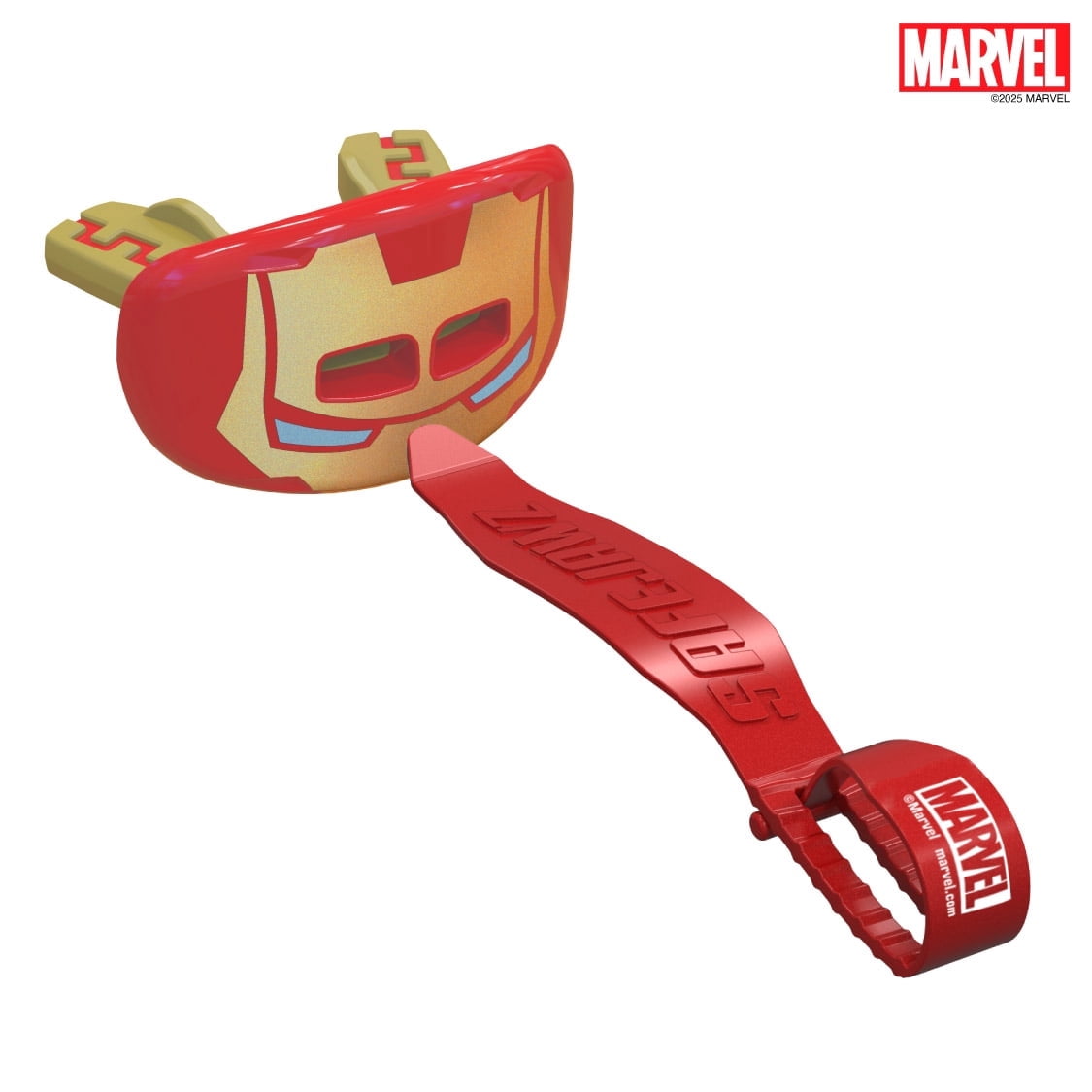 Iron Man Lip Guard, Football Mouth Guard with Detachable Strap
