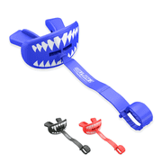SafeJawz Lip Guard, Football Mouth Guard with Detachable Strap, Adults and Junior (Shark)