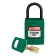 thumbnail image 1 of Lockout Padlock, Keyed Different, Nylon, Green, 1 in Shackle Height, 1 1/4 in Body Width, 1 of 1