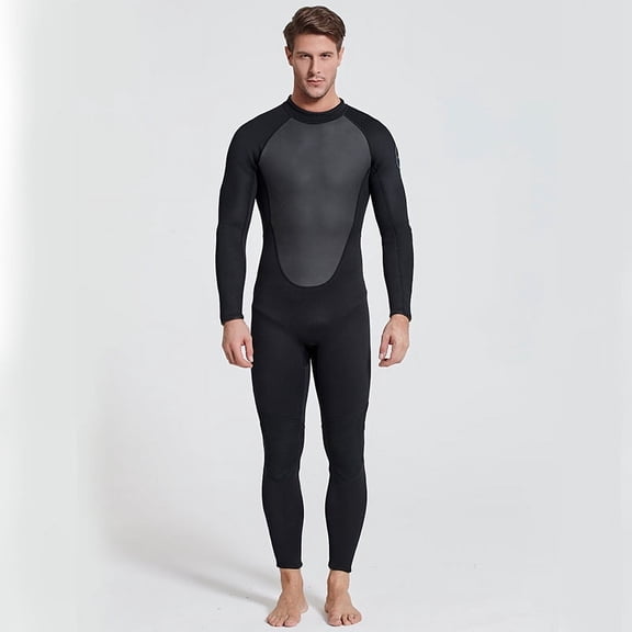 SafeMax Mens 3mm neoprene Wetsuit, Full Body Diving Suit Back Zip Wetsuit for Diving Snorkeling Surfing Swimming