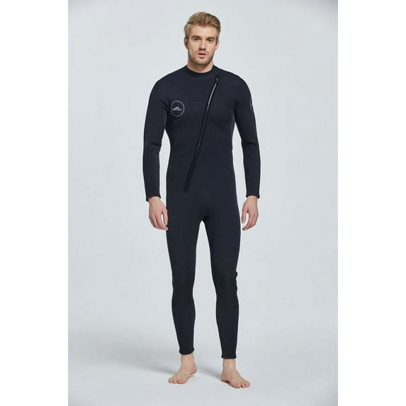 SafeMax Mens 3mm neoprene Wetsuit, Full Body Diving Suit Front Zip Wetsuit for Diving Snorkeling Surfing Swimming