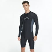 SafeMax Mens Fullbody Swimsuit , Front Zip Swimsuit for Diving Snorkeling Surfing Swimming