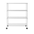thumbnail image 1 of SafeRacks NSF Certified 4-Tier Steel Wire Shelving with Adjustable Shelves and Wheels - 1400 lb Capacity - 60" x 24" x 72", 1 of 5
