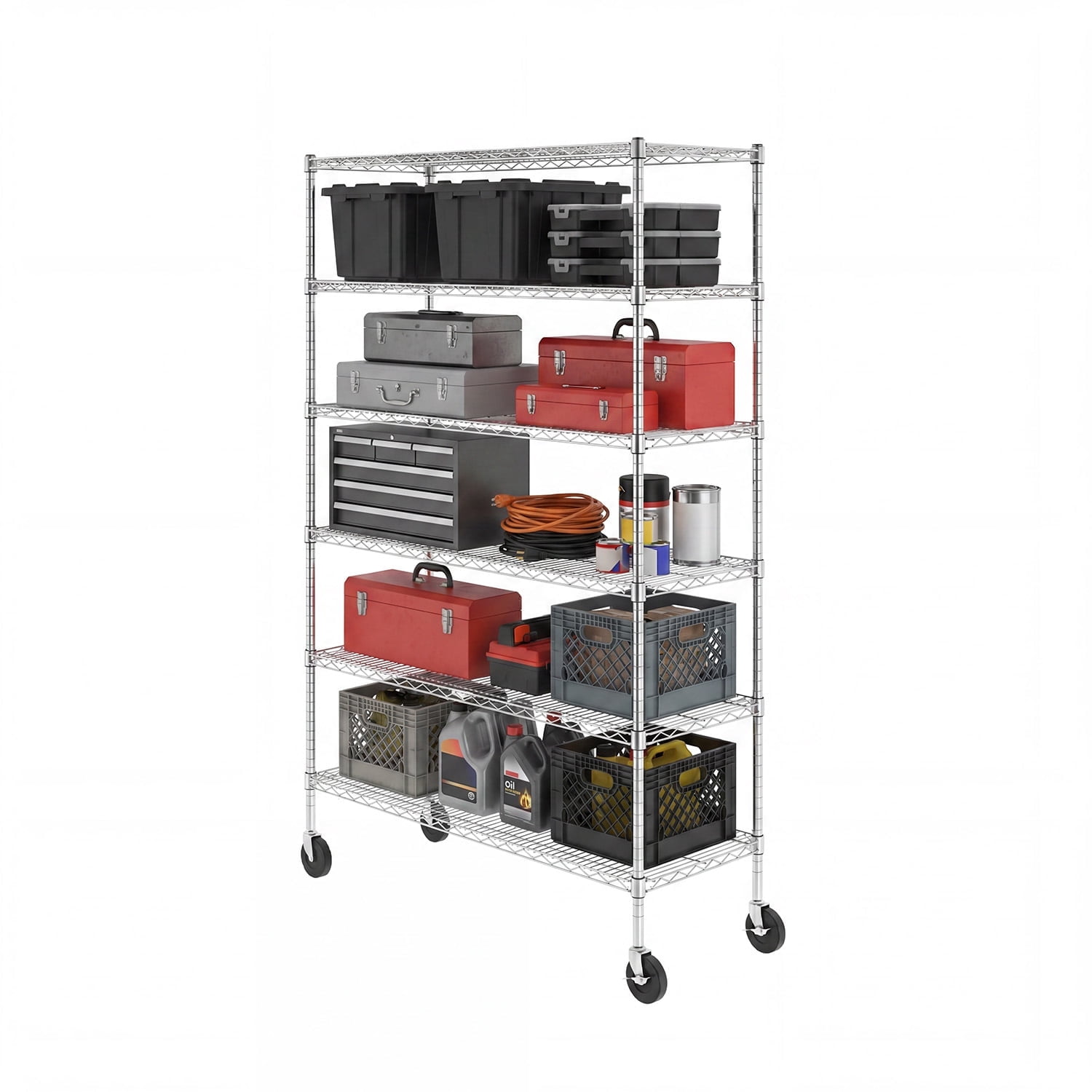 Free Shipping! SafeRacks NSF Certified 6-Tier Steel Wire Shelving with ...