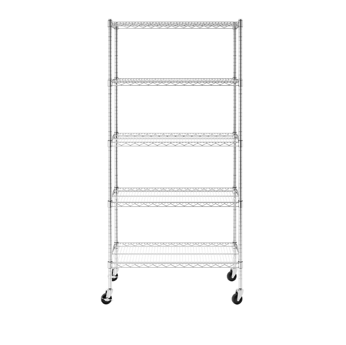 VersaRack 36'' Stainless Steel 5-Tier Mobile Shelving Unit