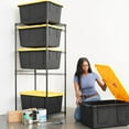 thumbnail image 1 of SafeRacks Storage Bin Rack, 5 Tote Capacity, NSF Certified (Black), 1 of 5