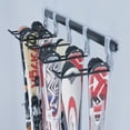 thumbnail image 1 of SafeRacks Wall Mounted Ski/Snowboard Rack - Includes 5 Storage Hooks - 500lb Max Capacity, 1 of 5