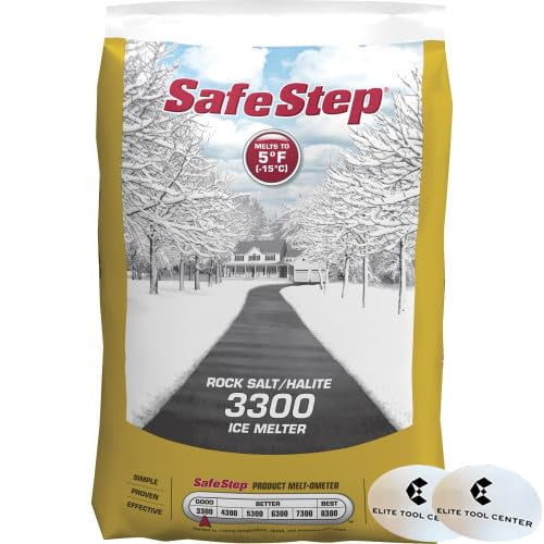 SafeStep 3300 Premium Ice & Snow Melter Rock Salt Fast Acting 50lb Bag