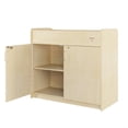 thumbnail image 1 of Foundations SafeSwing Changing Table, Built-In Storage, Soft-Close Hinges, Natural, 1 of 7