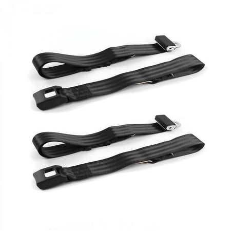 SafeTBoy 659176 Chevy LUV Truck 1972-1980 Standard 2 Point Black Lap Bucket Seat Belt Kit - 2 Belts