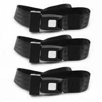 SafeTBoy 659992 Chevy Nova 1968-1974 Standard 2 Point Black Lap Bench Seat Belt Kit - 3 Belts