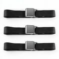 thumbnail image 1 of SafeTBoy 661765 Jeep Jeepster 1966-1973 Airplane 2 Point Black Lap Bench Seat Belt Kit - 3 Belts, 1 of 1