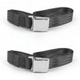 thumbnail image 1 of SafeTBoy 662413 Ford 1955-1956 Airplane 2 Point Charcoal Lap Bench Seat Belt Kit - 3 Belts, 1 of 1