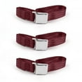 thumbnail image 1 of SafeTBoy 662510 Airplane 2 Point Burgundy Lap Bench Seat Belt Kit with 3 Belts for 1966-1973 Jeep Jeepster, 1 of 1